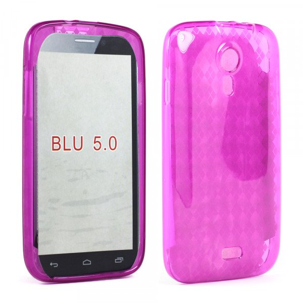 Wholesale BLU Studio 5.0 TPU Gel Case (Hot Pink)